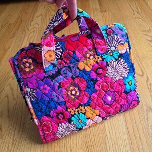 VERA BRADLEY Hanging Travel Organizer Bag | Floral Fiesta | Clear Zip Pockets
